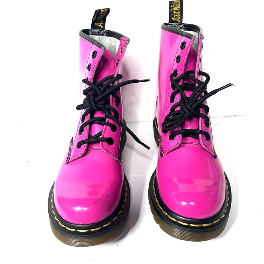 Dr Marten Delaney hot pink boot